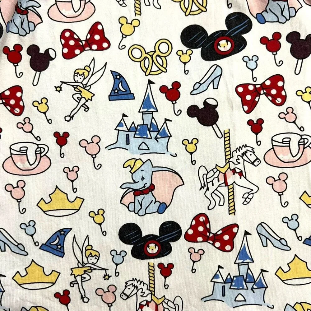 Disney World Print Sz 110 (4-5Y) Cotton Dress